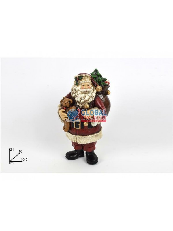 BABBO NATALE C/SACCO 21cm
