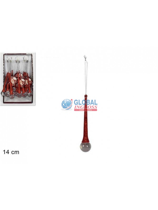 APPENDINO GOCCIA GLITTER ROSSO