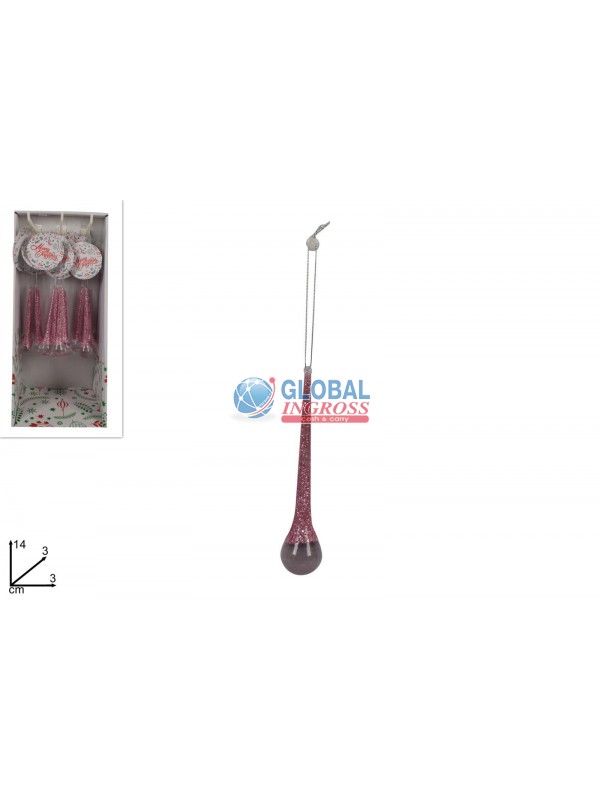 APPENDINO GOCCIA GLITTER ROSA