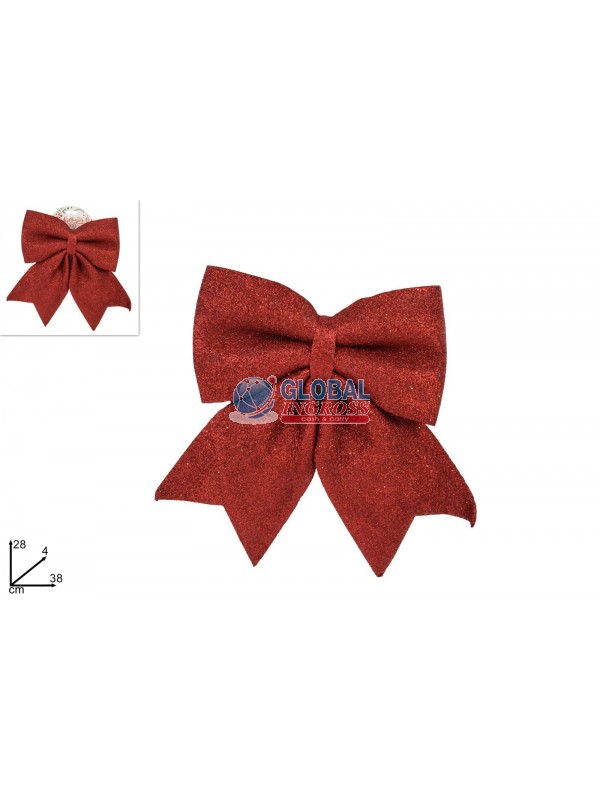 FIOCCO SPUGNA ROSSO 28x38 GLITTER