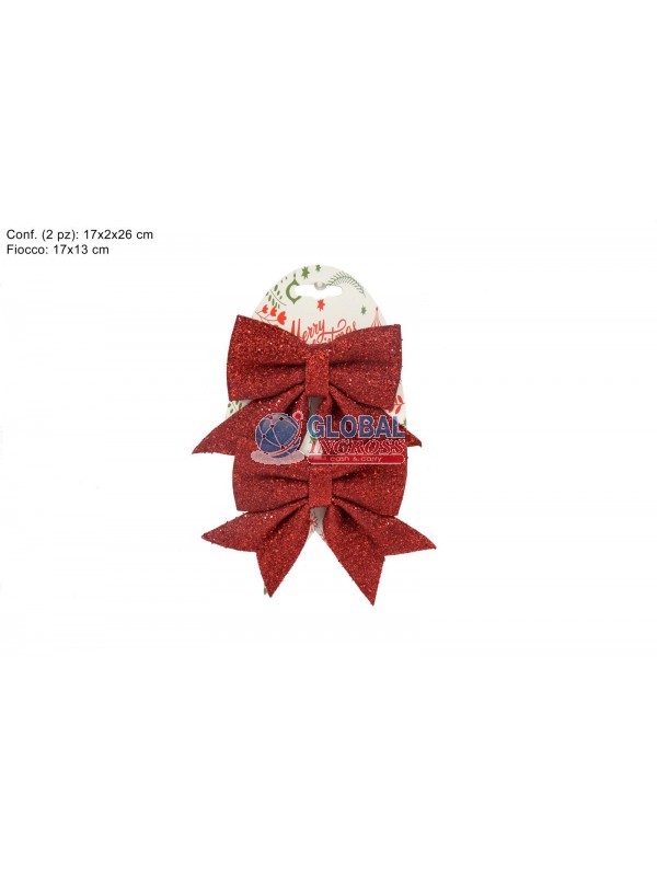 FIOCCO SPUGNA ROSSO 2pzGLITTER