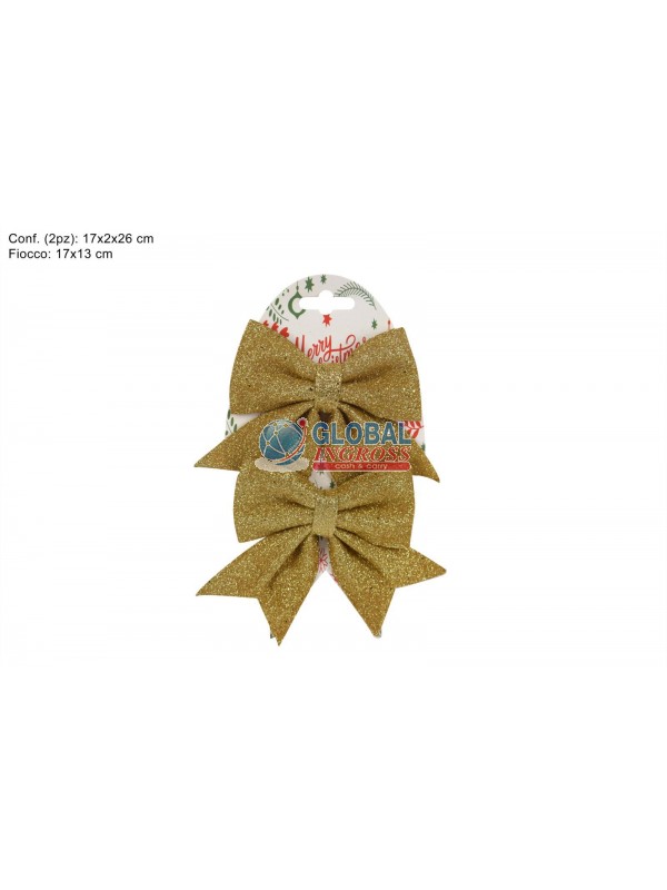 FIOCCO SPUGNA ORO 2pz GLITTER