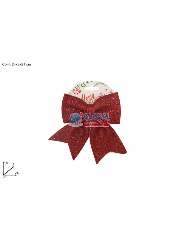 FIOCCO SPUGNA ROSSO 18x24 GLITTER