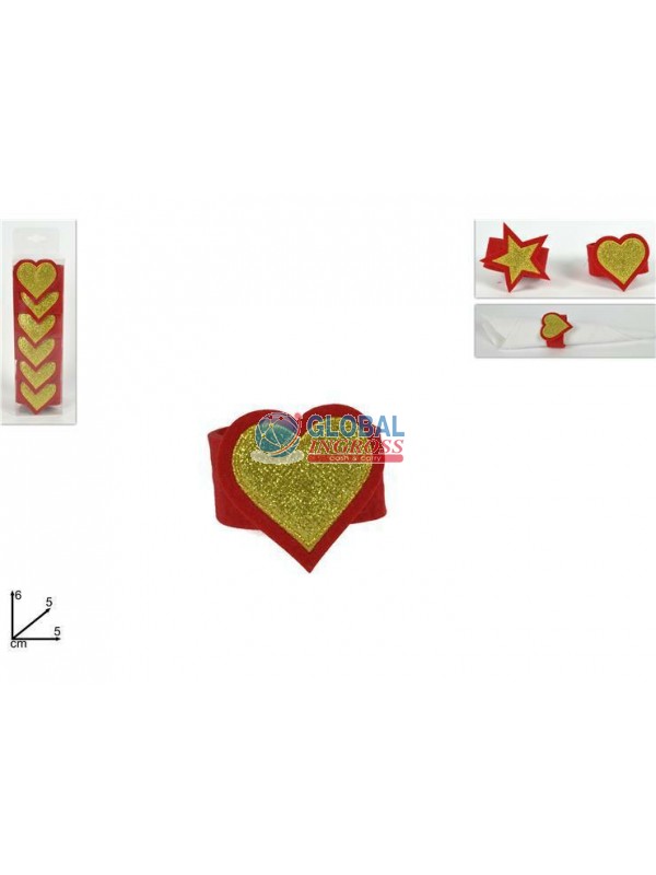 P/TOVAGLIOLI FELTRO 6pzROSSO/ORO