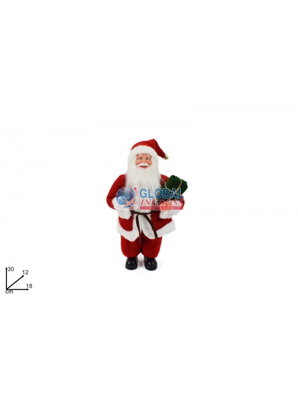 BABBO NATALE C/PACCO REGALO 30cm