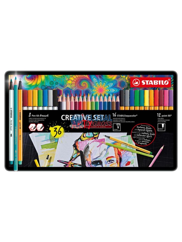 STABILO ARTY METAL BOX 36pz