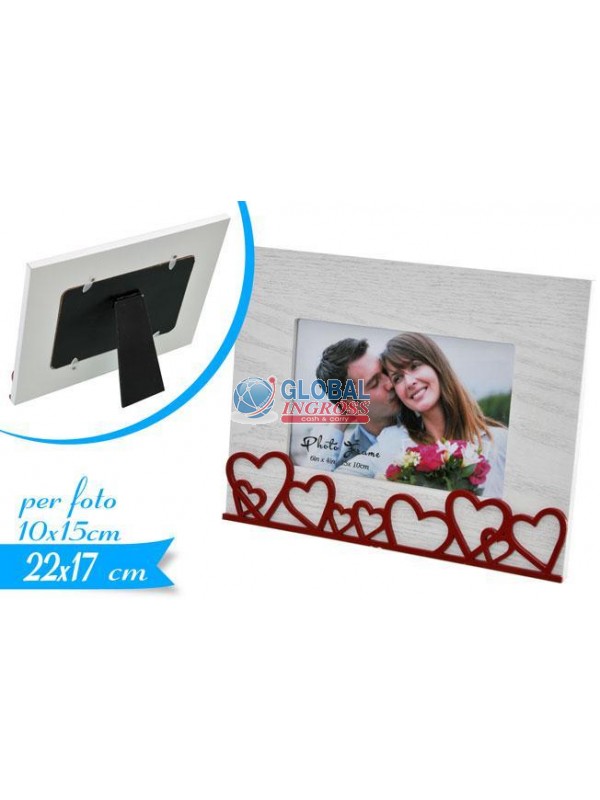 PORTAFOTO C/CUORI 22x17