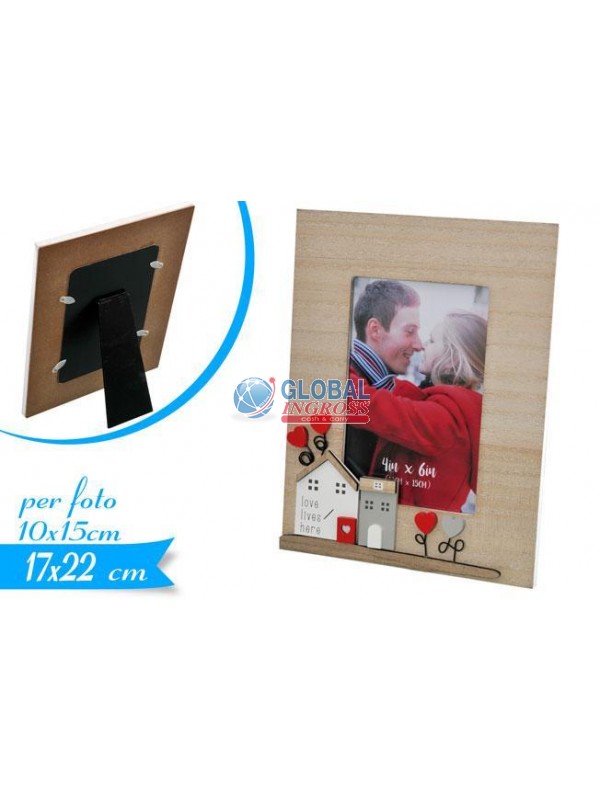 PORTAFOTO LOVE C/CASA 17x22