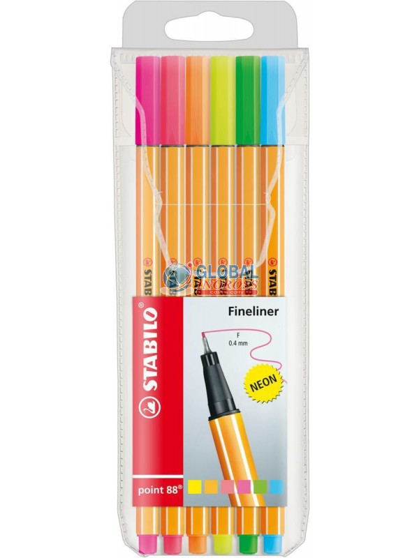 STABILO POINT88 6 colori NEON