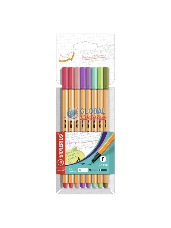 STABILO POINT88 8 colori PASTEL NEW