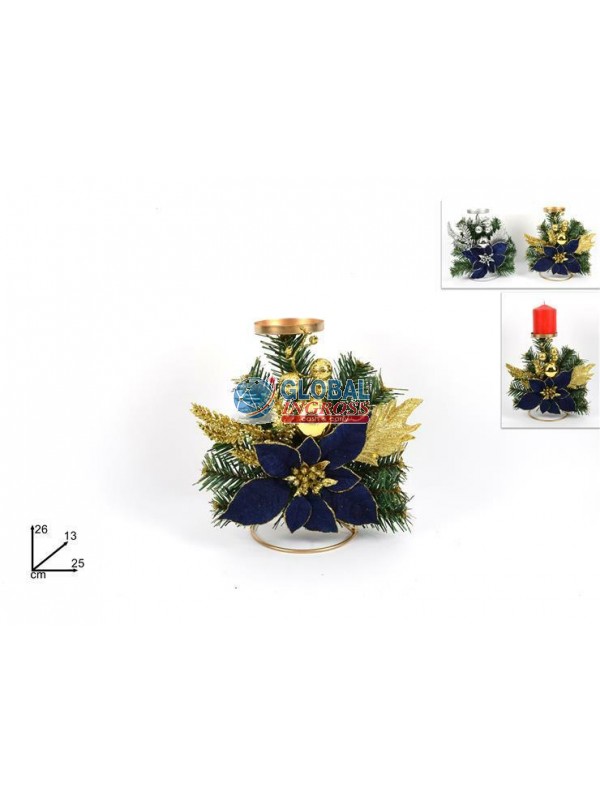 P/CANDELA C/STELLA NATALE BLU