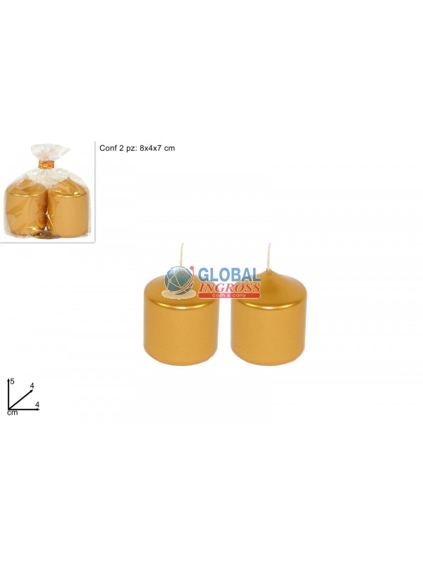 CANDELA 5x4cm 2pz ORO