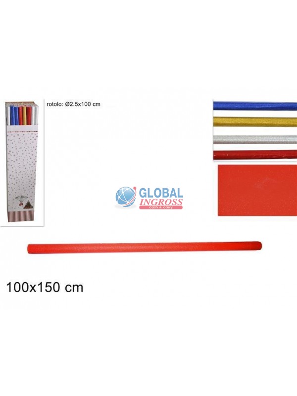 ROTOLO CARTA GLITTER 100x150cm ASS.