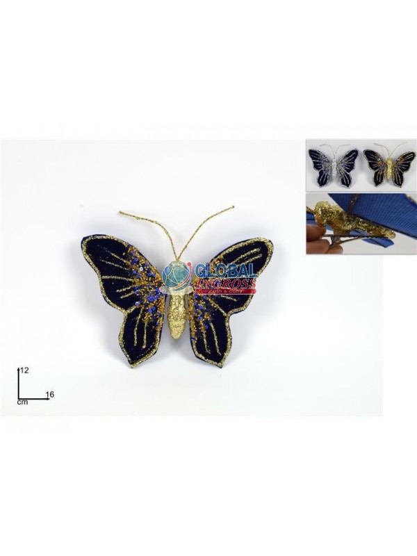 FARFALLA PINZETTA BLU 12cm