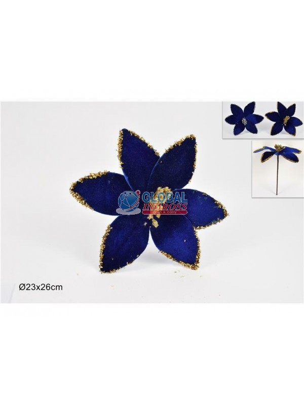 STELO FIORE VELLUTO BLU23cm