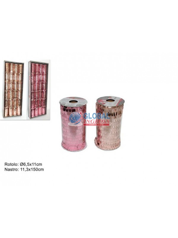 NASTRO PAILLETTES ROSA 11x150cm