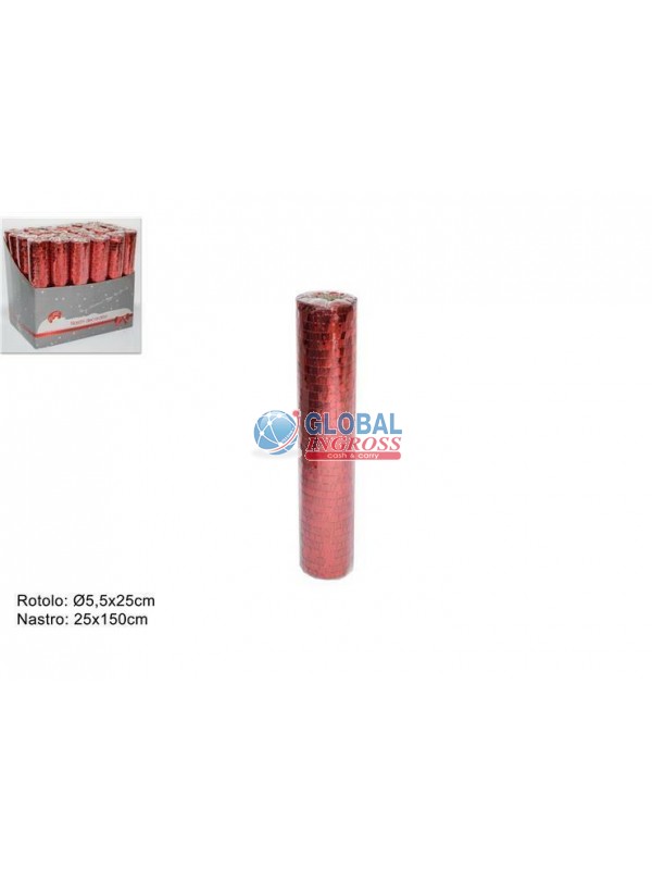NASTRO PAILLETTES ROSSO25x150cm