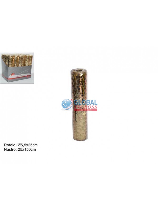 NASTRO PAILLETTES ORO 25x150cm