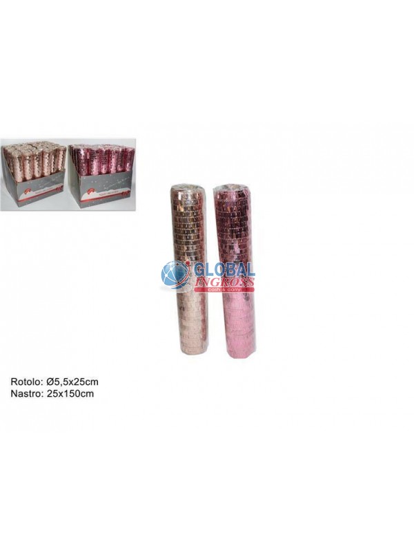 NASTRO PAILLETTES ROSA 25x150cm