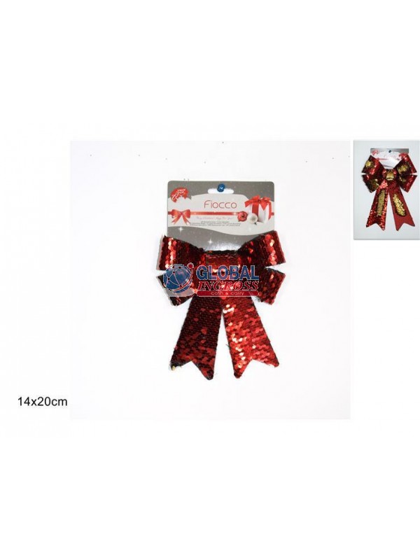FIOCCO PAILLETTES ROSSO/ORO
