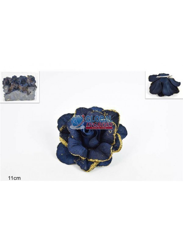 PINZONE ROSA BLU C/GLITTER ORO