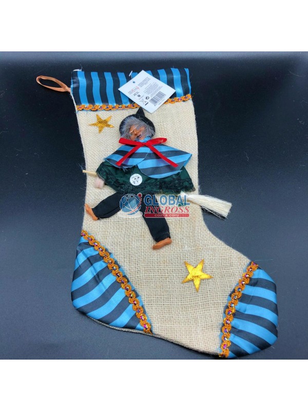 CALZA BEFANA NERO/AZZURRO