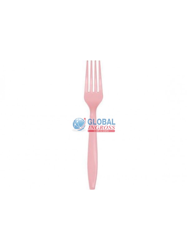 FORCHETTE PLASTICA ROSA24pz