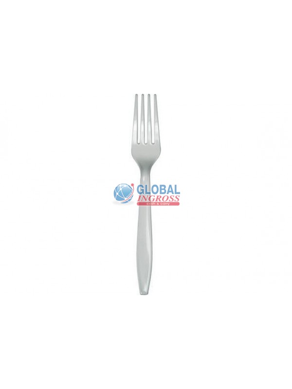 FORCHETTE PLASTICA ARGENTO 24pz