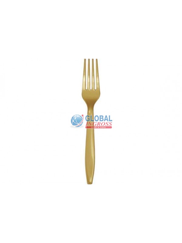 FORCHETTE PLASTICA ORO 24pz
