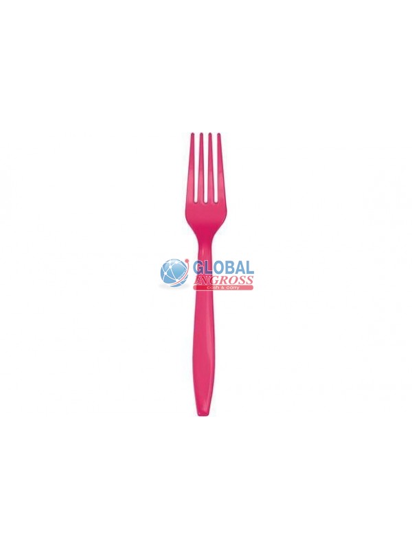 FORCHETTE PLASTICA FUXIA 24pz