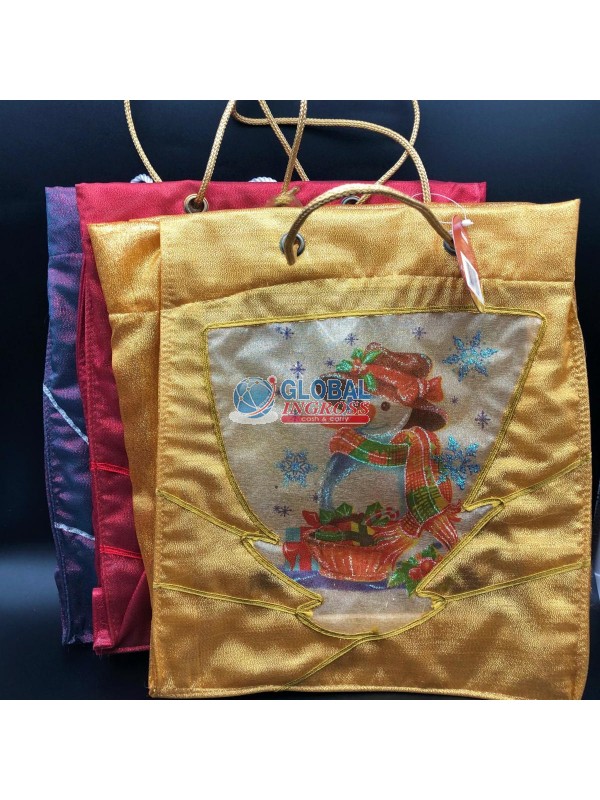 SHOPPER NATALE TESSUTO 31x27x10