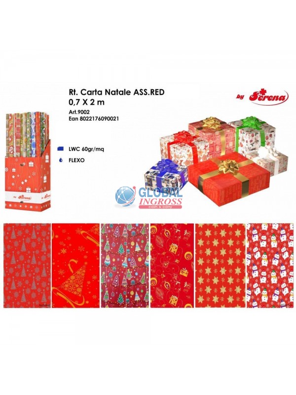ROTOLO CARTA NATALE 70x200 ASS.RED