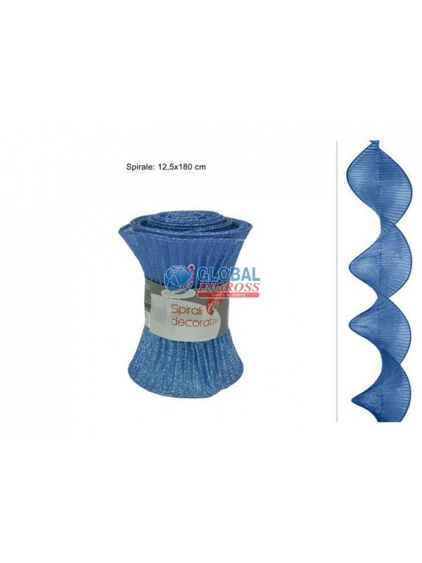 TESSUTO SPIRALE BLU 180cm