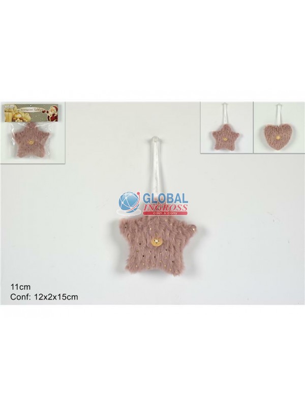 APPENDINO STELLA CUORE ROSA 11cm