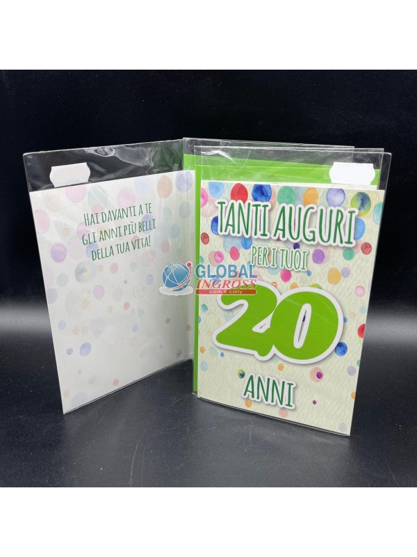 BIGLIETTO 20 ANNI AUGURI