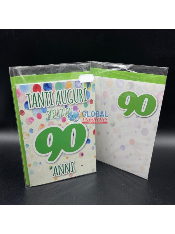 BIGLIETTO 90 ANNI AUGURI