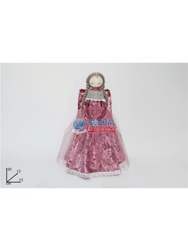 ANGELO VESTITO VELLUTO E TULLE ROSA