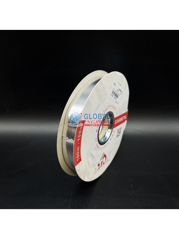 RONDELLA 19mm METAL ARGENTO 100mt