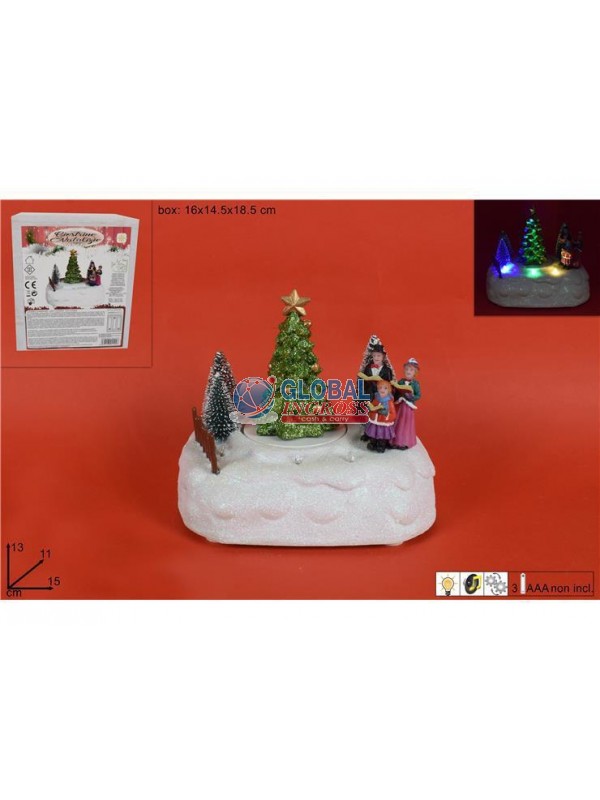 GIOSTRINA SCENARIO NATALE C/LUCE