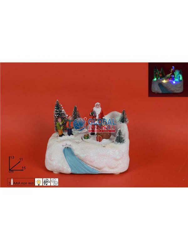 GIOSTRINA SCENARIO NATALE C/LUCE