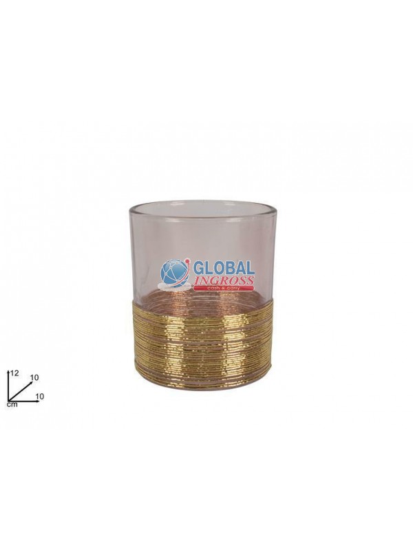 P/CANDELA ROSA ANTICO 12cm