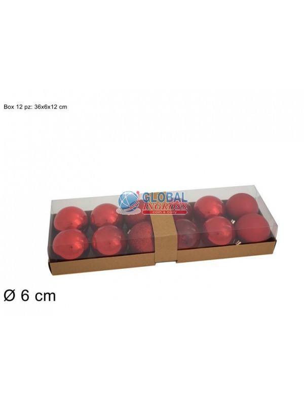 PALLE ROSSE 6cm 12pz