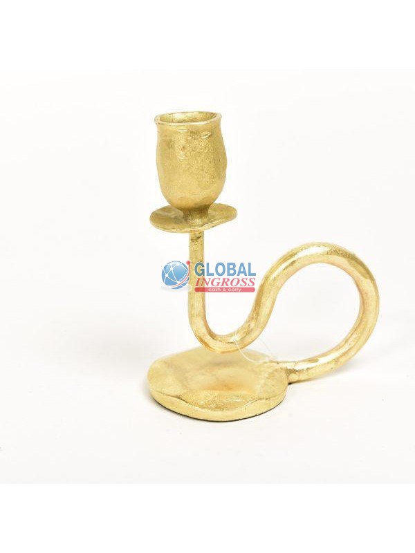 PORTACANDELA FORGIATO ORO 14cm