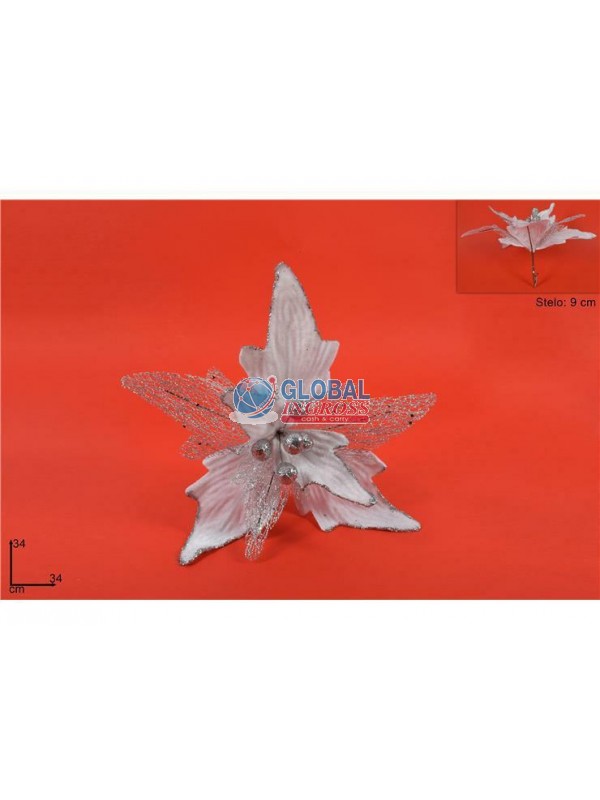 FIORE VELLUTO BIANCO 34cm