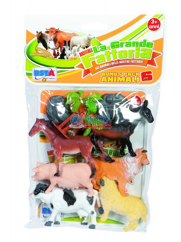 ANIMALI FATTORIA 6pz INBUSTA