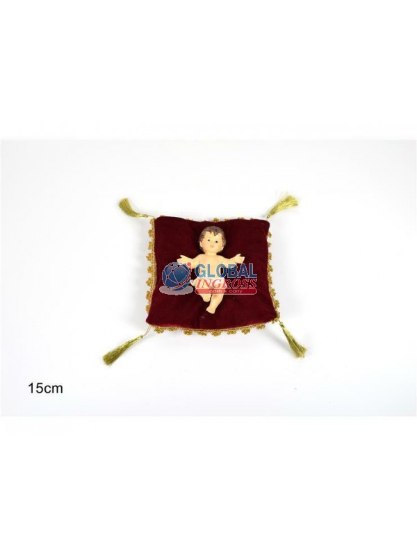 GESU' BAMBINO SU CUSCINO 15cm