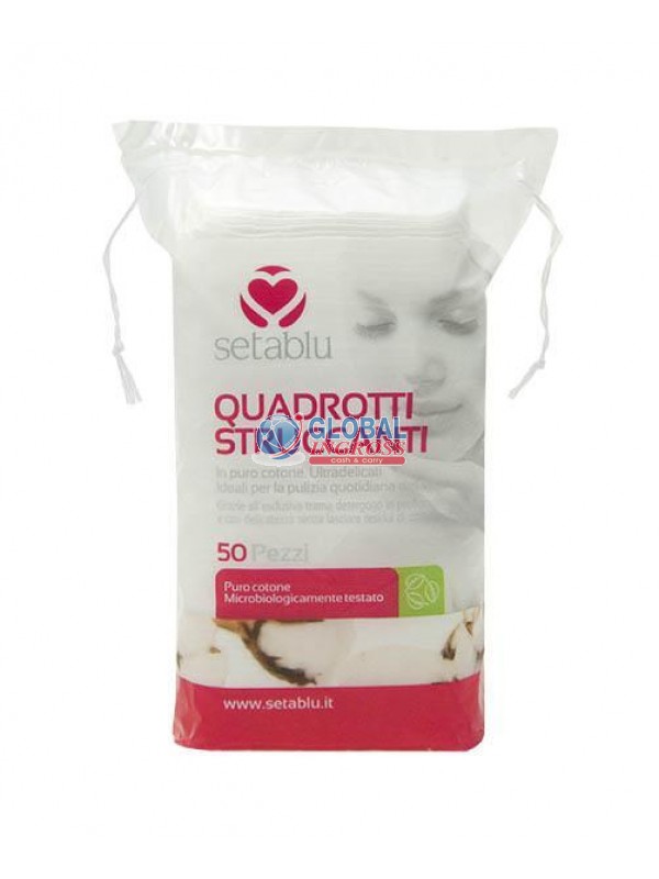 DISCHETTI LEVATRUCCO QUADROTTI 50pz COTONE