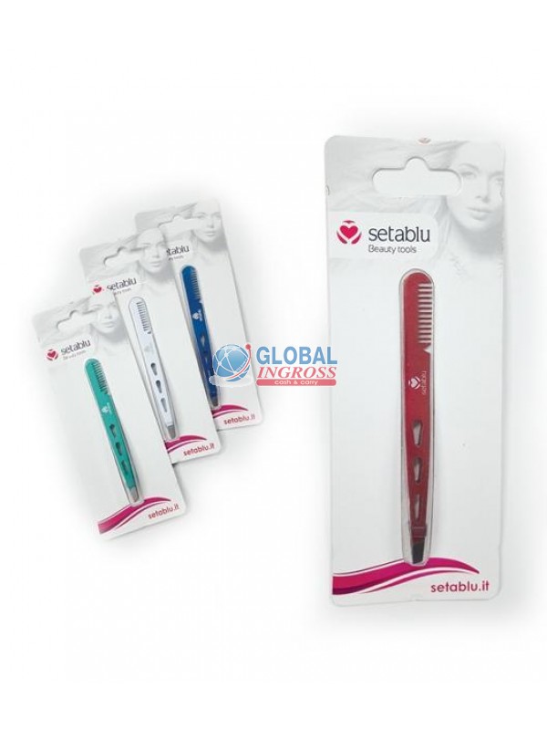 PINZETTA SOPRACCIGLIA C/PETTININO