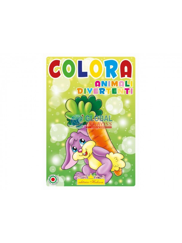 LIBRO MULTIPAGINE COLORA ANIMALI DIVERTENTI.