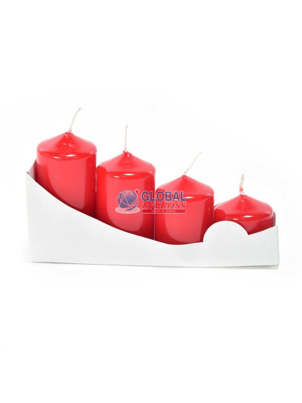 CANDELE AVVENTO 4pz ROSSO